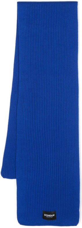DONDUP Ribgebreide sjaal Blauw