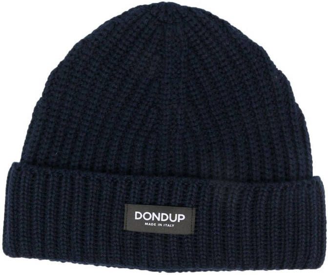 DONDUP Muts met logopatch Blauw
