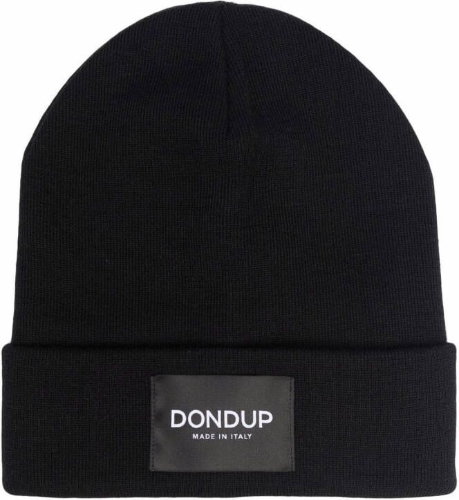 DONDUP Muts met logopatch Zwart