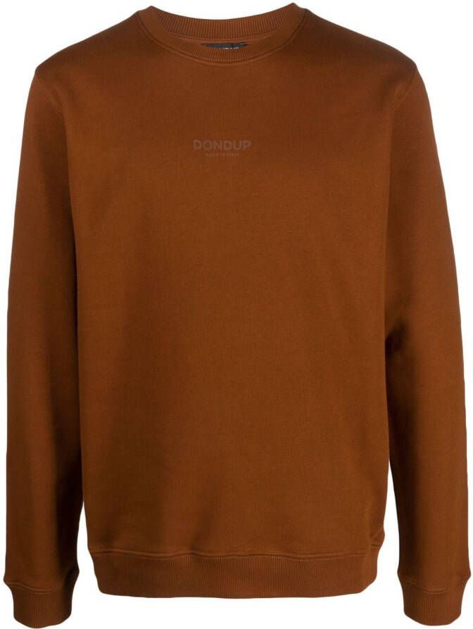 DONDUP Sweater met logoprint Bruin