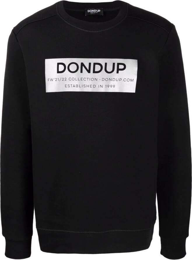 DONDUP Sweater met logoprint Zwart