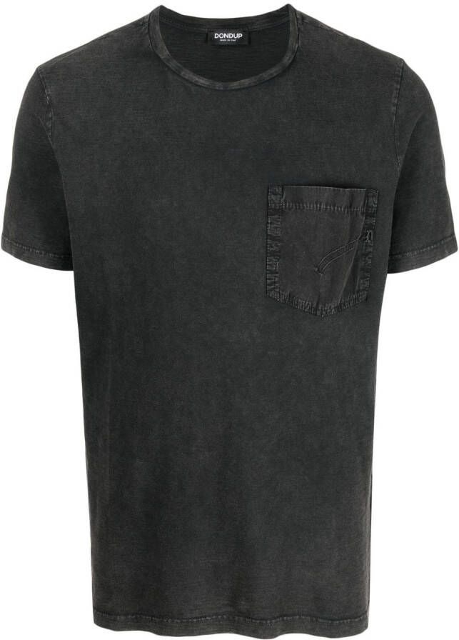 DONDUP T-shirt met borstzak Zwart