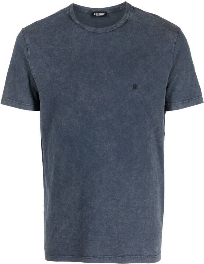 DONDUP T-shirt met geborduurd logo Blauw