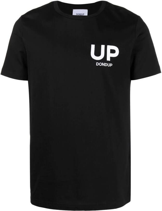 DONDUP T-shirt met geborduurd logo Zwart