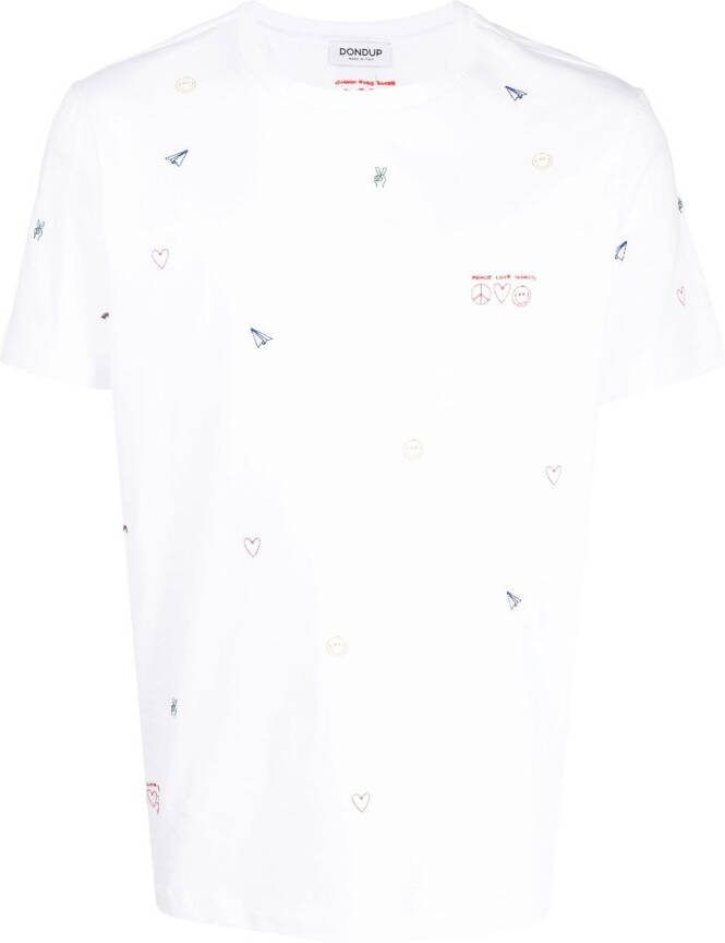 DONDUP T-shirt met logoprint Wit