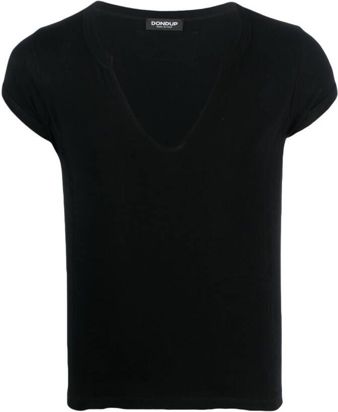 DONDUP T-shirt met V-hals Zwart