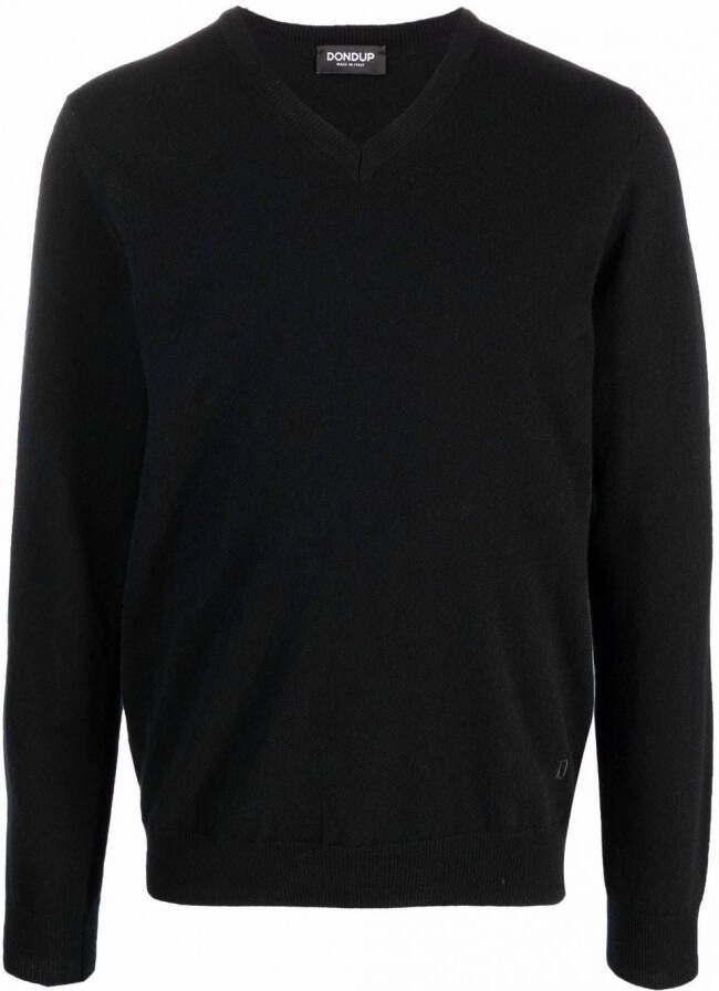 DONDUP Trui met V-hals Zwart