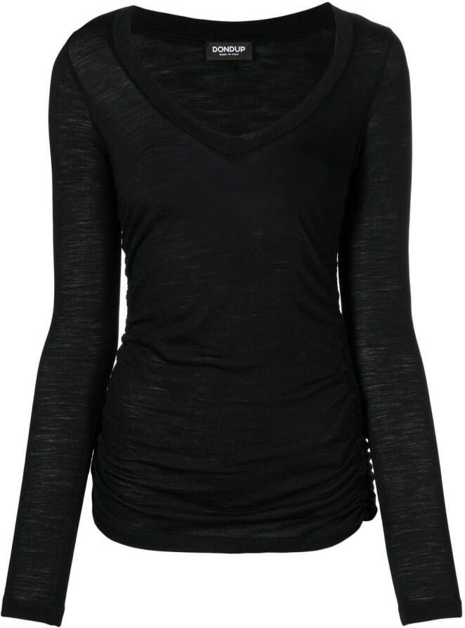 DONDUP Trui met V-hals Zwart