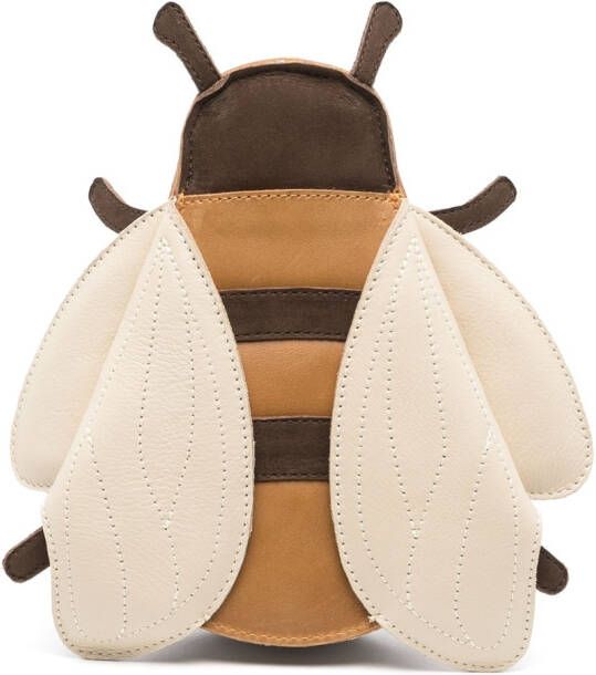 Donsje Rugzak in de vorm van een bij Bruin