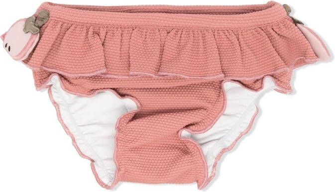Donsje Bikinibroek met peplum taille Roze