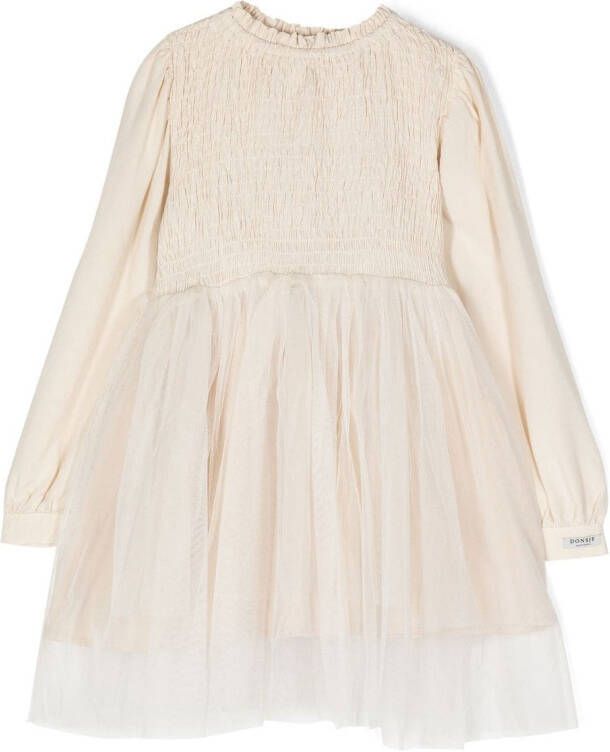 Donsje Jurk met tule Beige