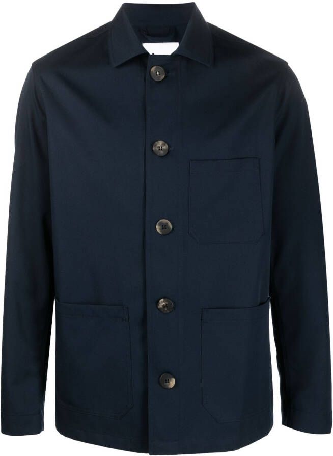 Doppiaa Button-up shirtjack Blauw