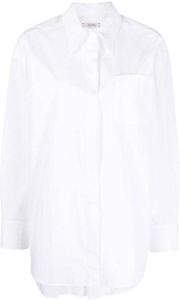Dorothee Schumacher long-line cotton shirt Wit
