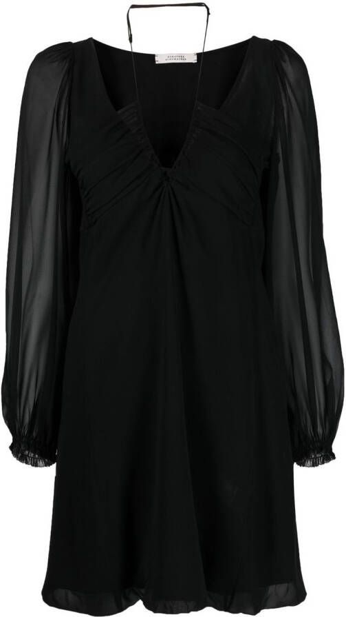 Dorothee Schumacher Mini-jurk met doorzichtige mouwen Zwart