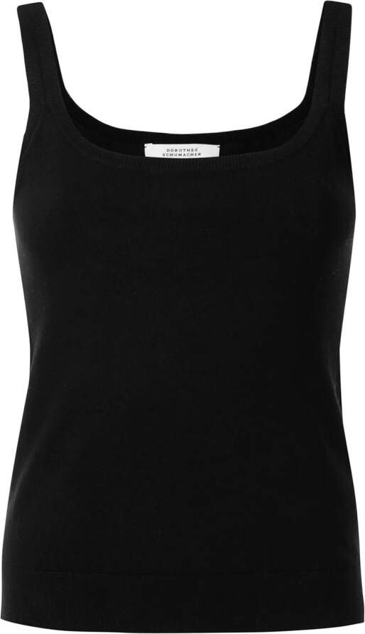 Dorothee Schumacher Tanktop met diepe ronde hals Zwart