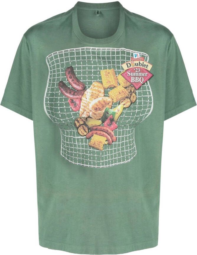 Doublet T-shirt met print Groen