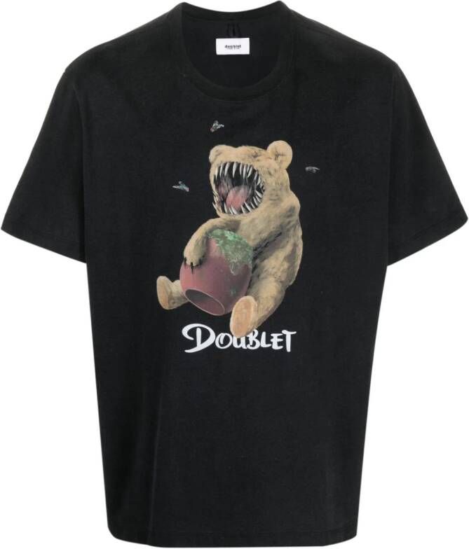 Doublet T-shirt met print Zwart