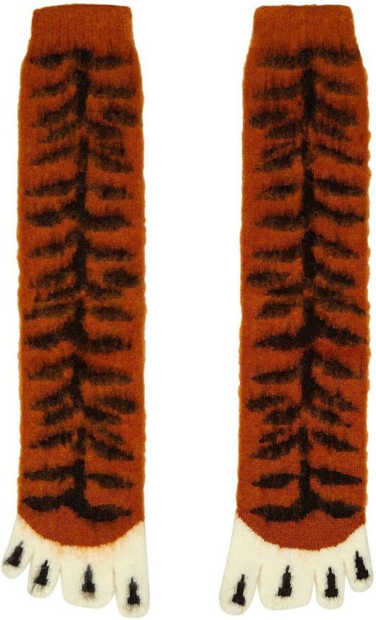 Doublet Sokken met print Oranje