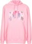 Doublet Hoodie met borduurwerk Roze - Thumbnail 1