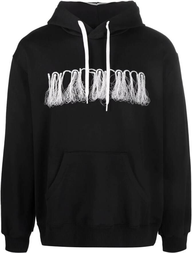 Doublet Hoodie met borduurwerk Zwart