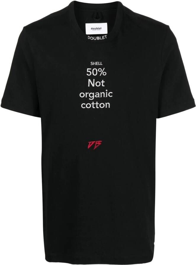 Doublet T-shirt met logoprint Zwart