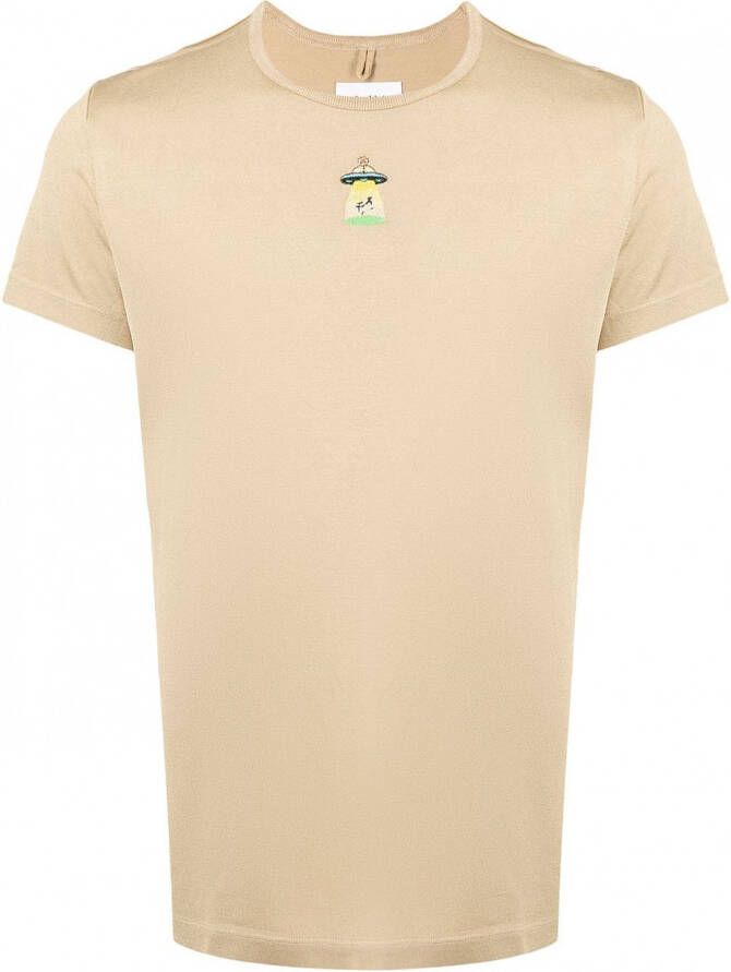 Doublet T-shirt met borduurwerk Bruin