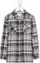 Douuod Kids Geruit shirt Beige - Thumbnail 1