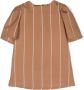 Douuod Kids Gestreepte jurk Bruin - Thumbnail 1