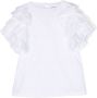 Douuod Kids Mini-jurk met ruchemouwen Wit - Thumbnail 1