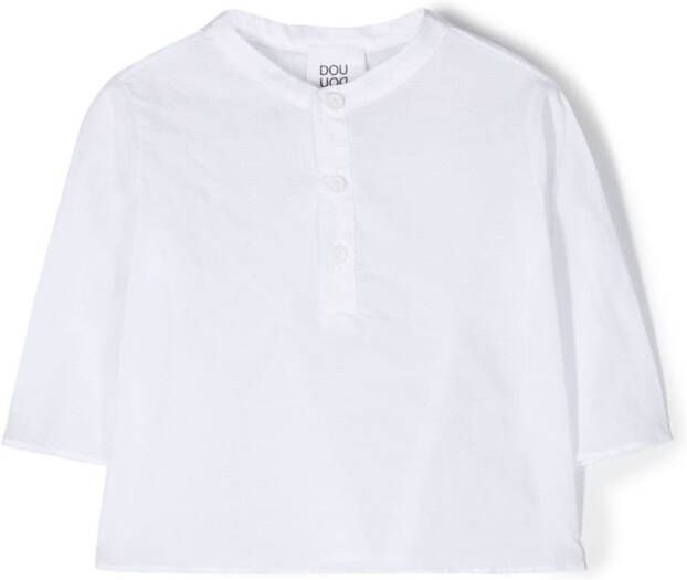 Douuod Kids Shirt met cropped mouwen Wit