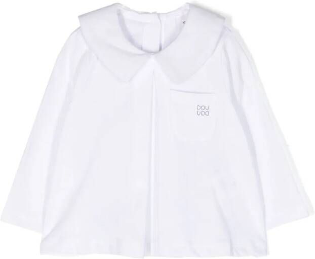Douuod Kids Shirt met Peter Pan kraag Wit