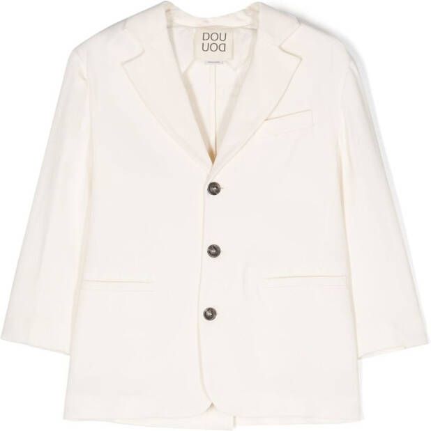 Douuod Kids Blazer met enkele rij knopen Beige