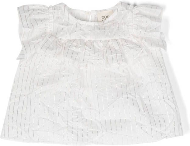 Douuod Kids Shirt met streepdetail Wit