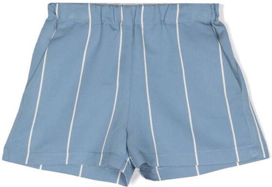 Douuod Kids Gestreepte shorts Blauw