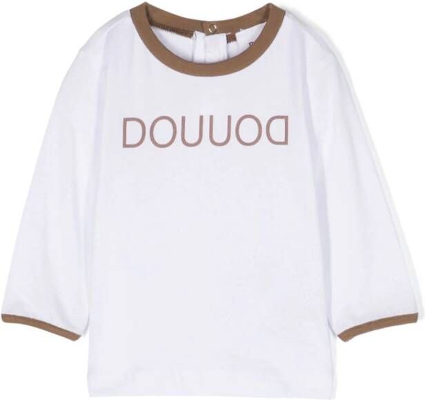 Douuod Kids T-shirt met logoprint Wit