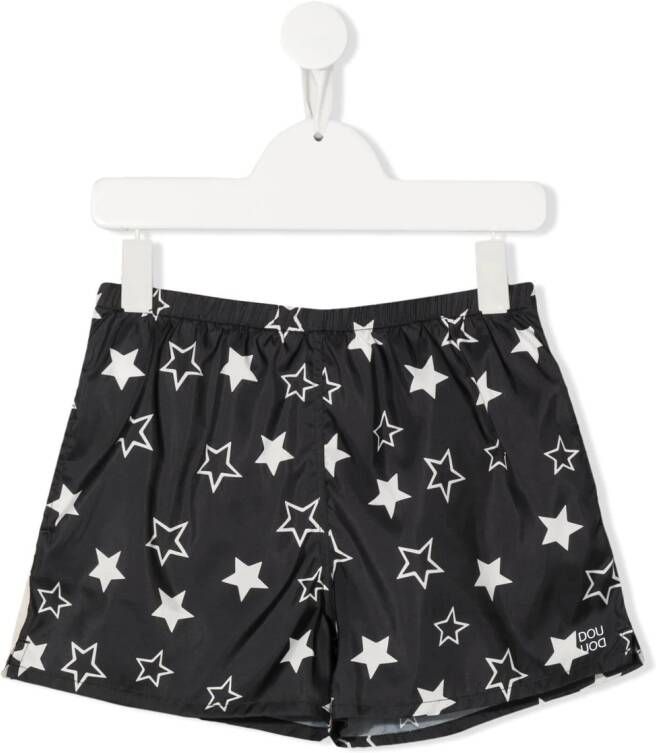 Douuod Kids Zwembroek met sterprint Zwart