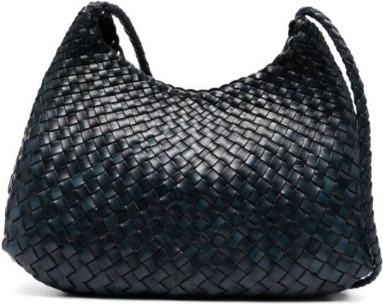 DRAGON DIFFUSION Big Santa Croce leren tas Blauw