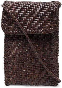 DRAGON DIFFUSION Leren crossbodytas Bruin