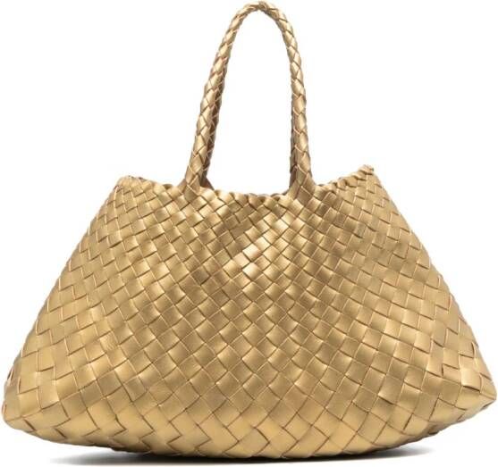 DRAGON DIFFUSION Santa Croce leren shopper Goud