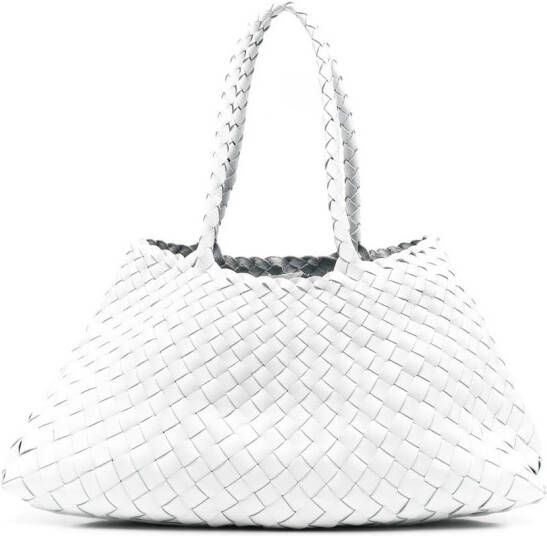 DRAGON DIFFUSION Santa Croce leren shopper Wit