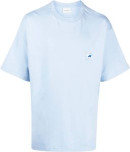 Drôle De Monsieur T-shirt met geborduurd logo Blauw
