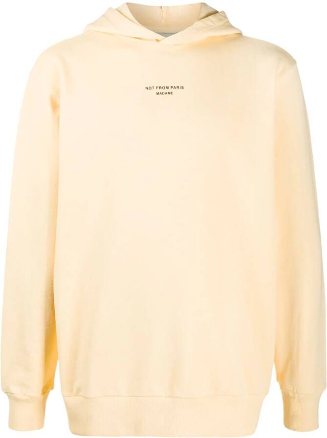 Drôle De Monsieur Hoodie met logopatch Oranje