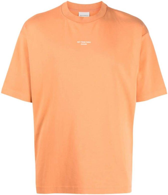 Drôle De Monsieur T-shirt met logoprint Oranje