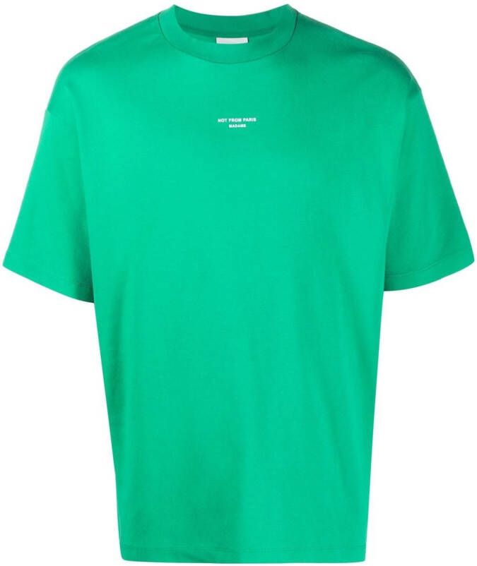 Drôle De Monsieur T-shirt met logoprint Groen