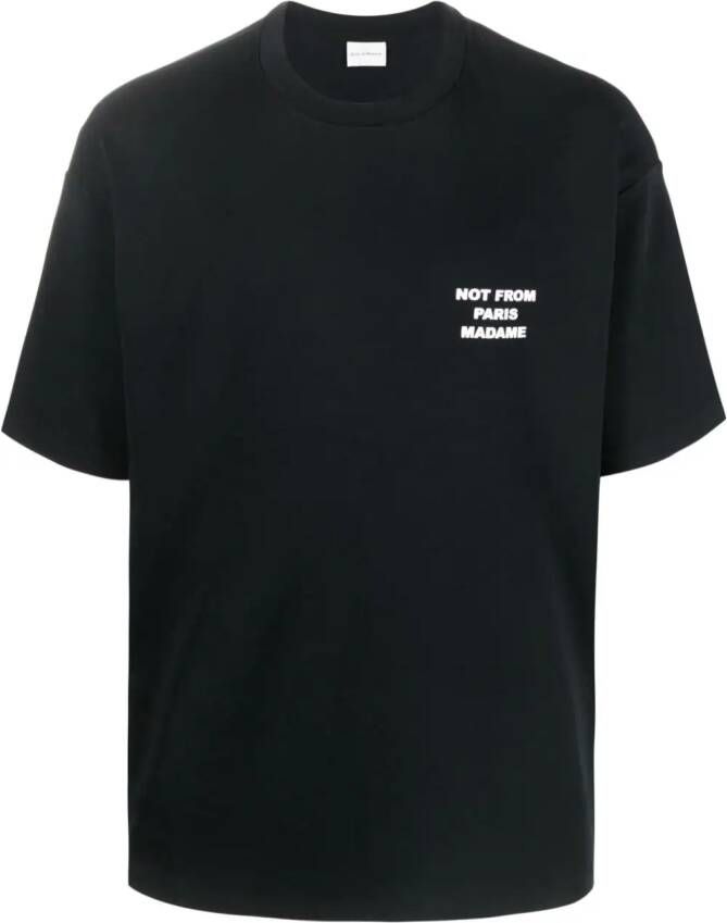 Drôle De Monsieur T-shirt met print Zwart