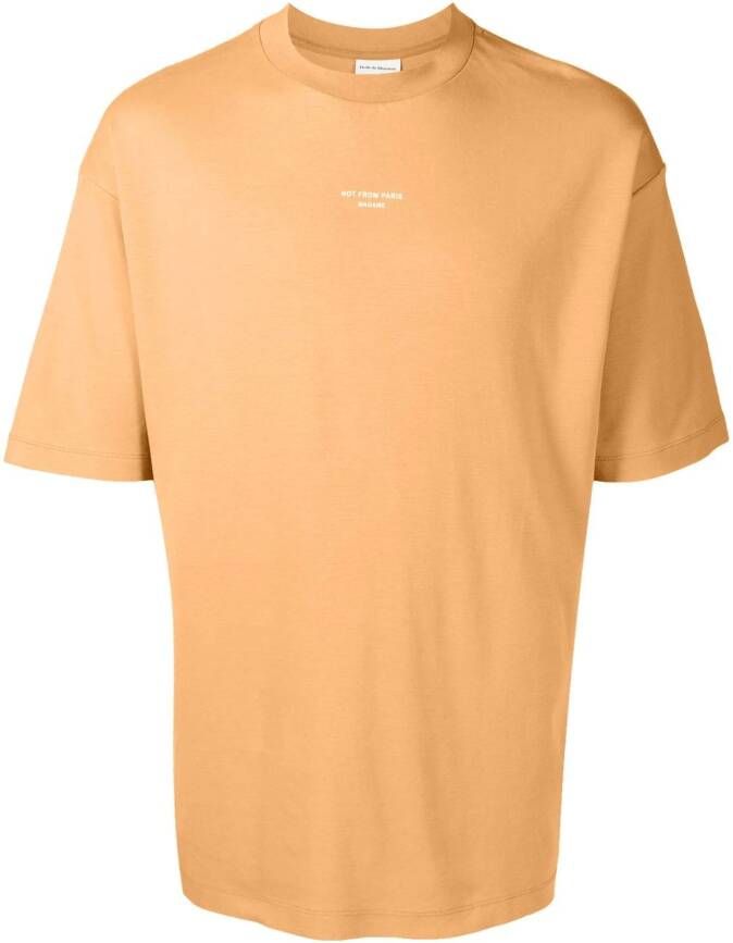 Drôle De Monsieur T-shirt met logoprint Oranje