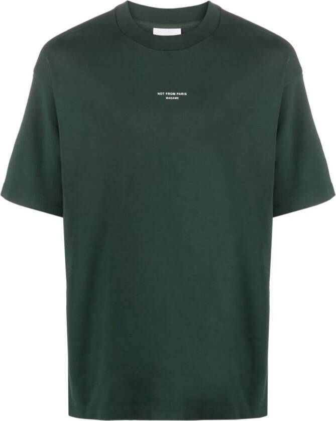 Drôle De Monsieur T-shirt met tekst Groen