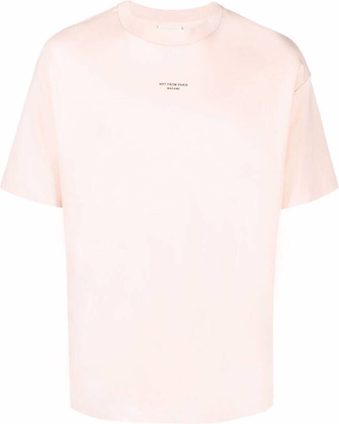 Drôle De Monsieur T-shirt met tekst Roze
