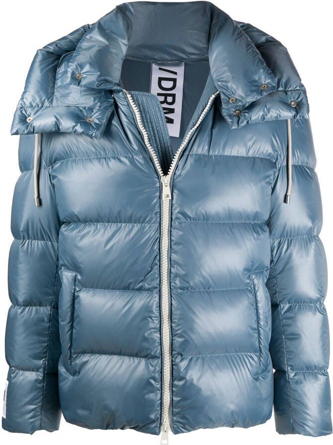 Drome Donsjack met capuchon Blauw