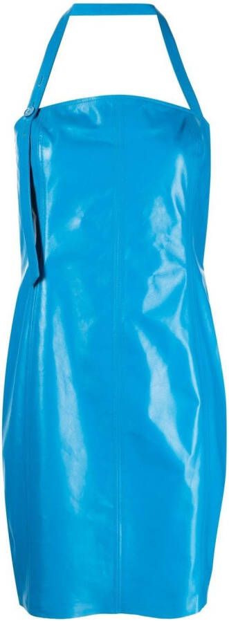 Drome Leren jurk Blauw